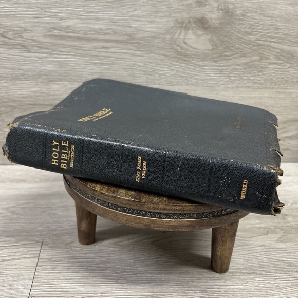 Vintage World Publishing Holy Bible Red Letter References KJV Morocco Leather - Picture 6 of 12